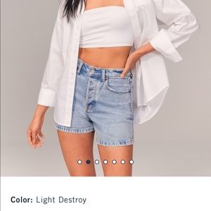 Abercrombie high rise dad shorts